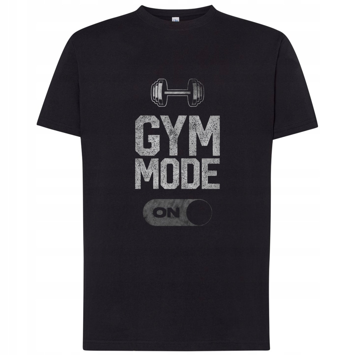 GYM MODE ON NA SIŁOWNIE KOSZULKA BAWEŁNIANA Z NADRUKIEM T-SHIRT MĘSKA