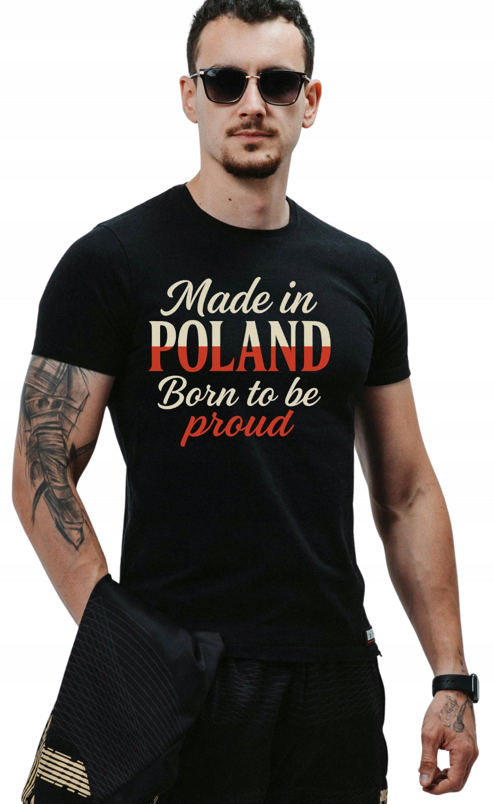 PATRIOTYCZNA KOSZULKA MADE IN POLAND BAWEŁNA Z NADRUKIEM T-SHIRT MĘSKA
