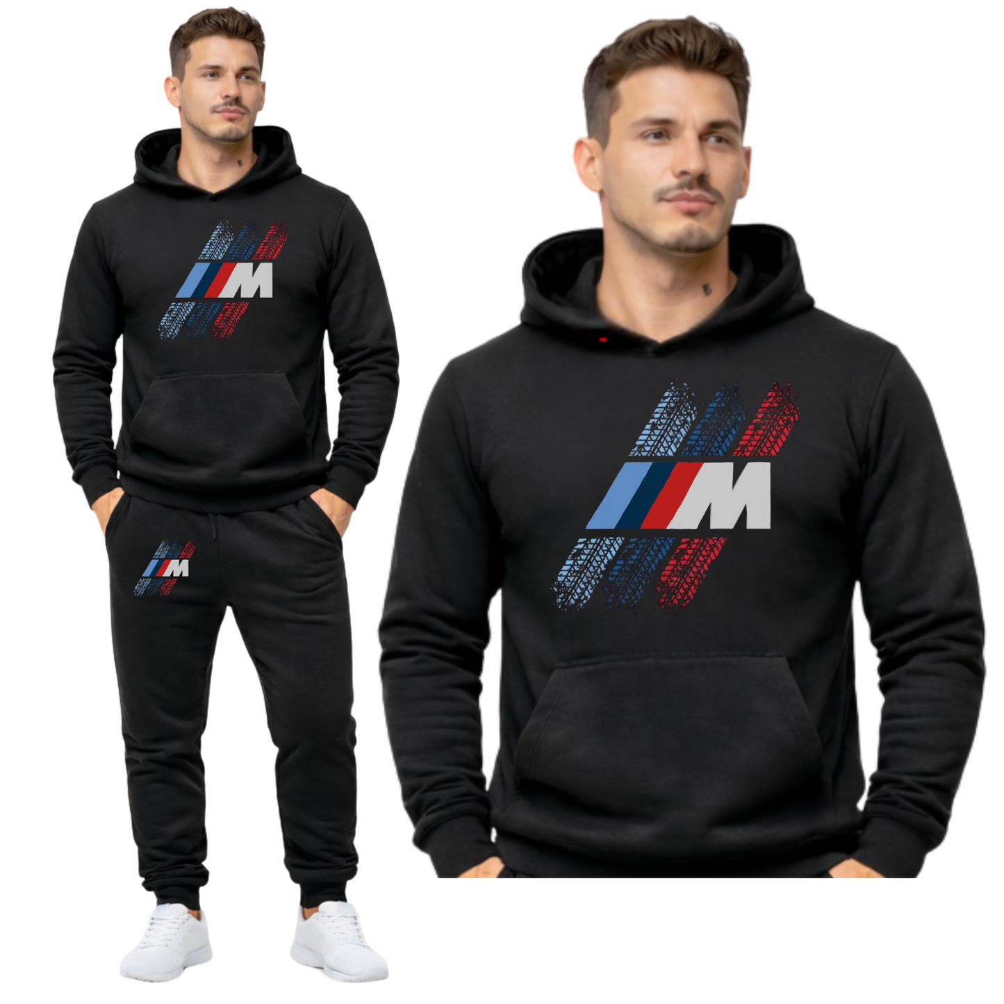 MPAKIET BMW TIRE MESKI KOMPLET DRESOWY BLUZA Z KAPTUREM+SPODNIE DRIPO