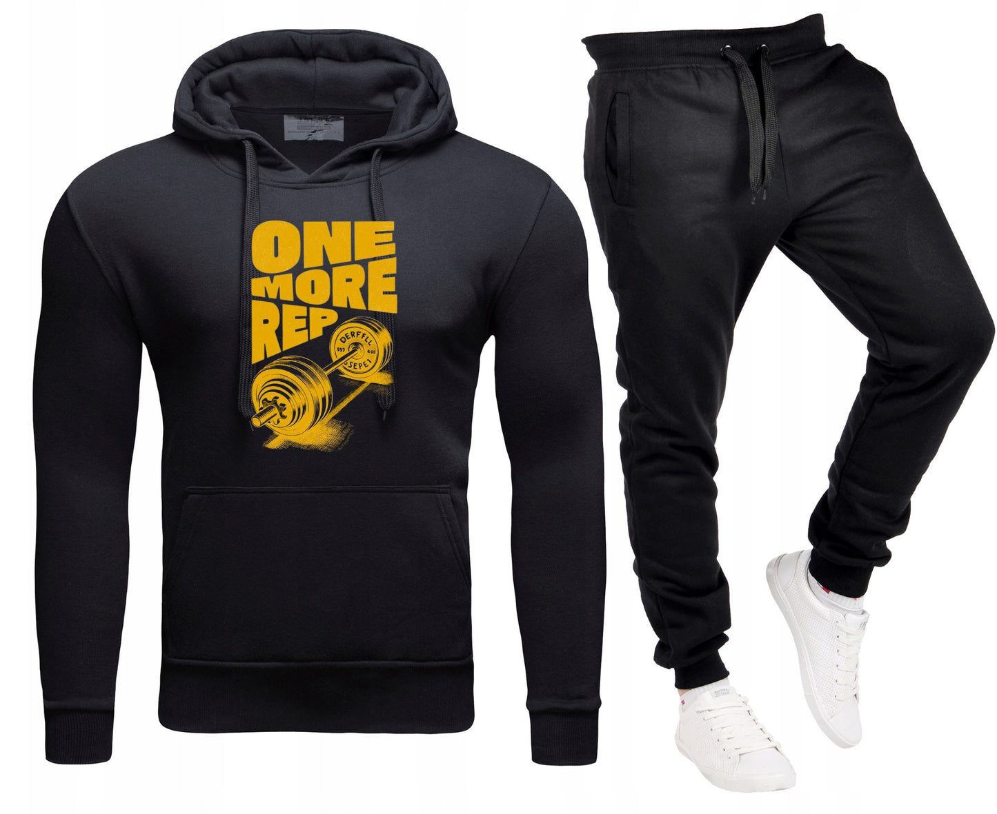 Męski Komplet Dresowy Gym na SIłownie Bluza z kapturem + Spodnie dresowe