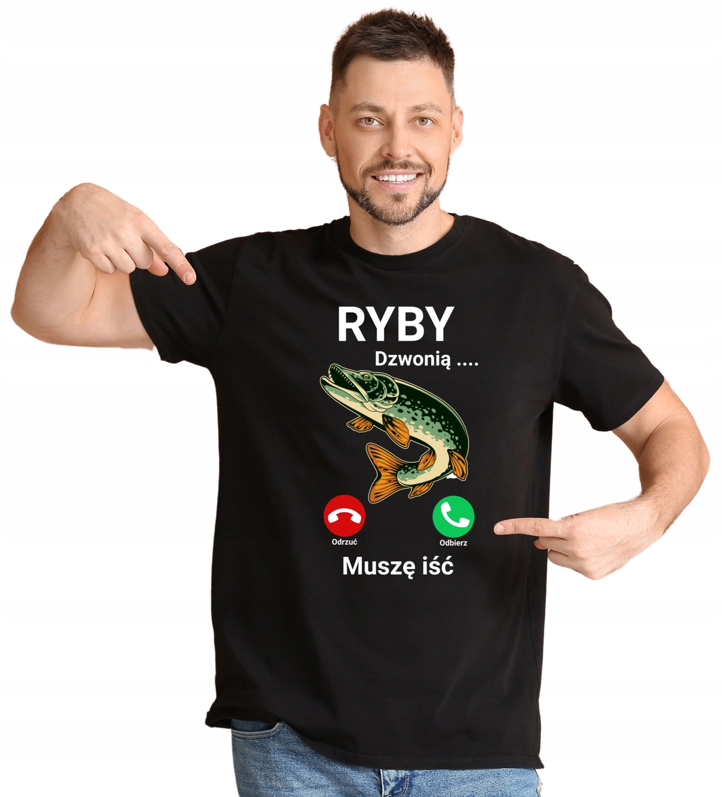 Personalizowana koszulka t-shirt Ryby Dzwonią Prezent Dla Wędkarza