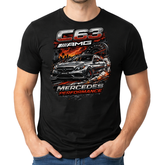 MERCEDES C63 AMG KOSZULKA T-SHIRT Z NADRUKIEM NA PREZENT IDEALNA