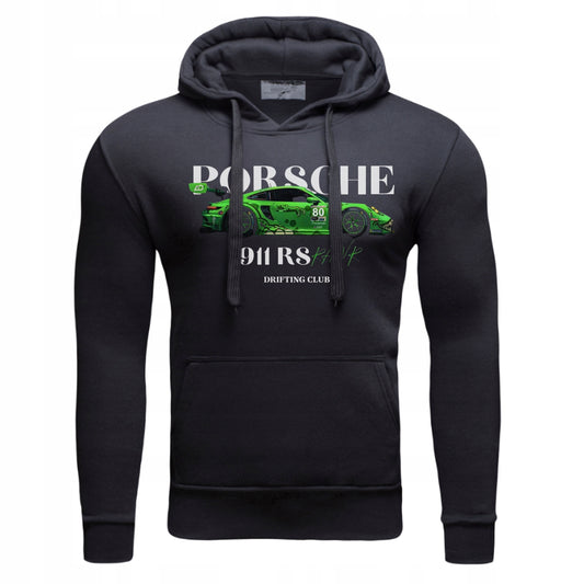PORSCHE 911 RS NA PREZENT Męska Bluza Dresowa z kapturem z Nadrukiem