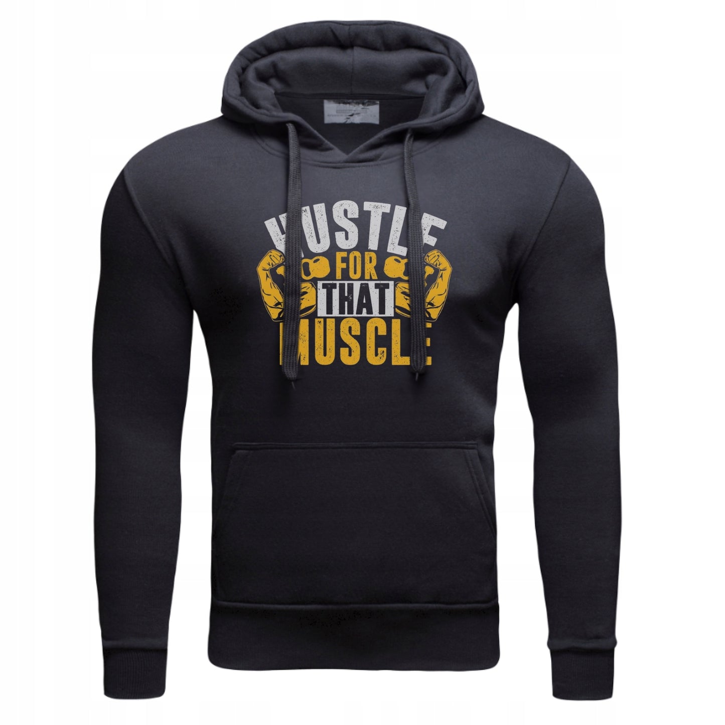 NA SIŁOWNIE NA PREZENT Męska Bluza Dresowa z kapturem z Nadrukiem