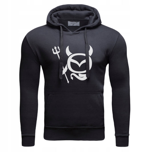 DIABEŁEK MAZDY na prezent Męska Bluza Dresowa z kapturem z Nadrukiem