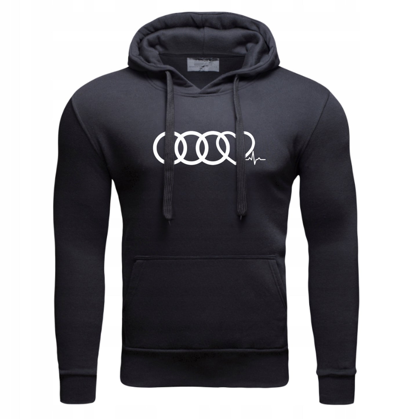 AUDI SERCE EGG NA PREZENT Męska Bluza Dresowa z kapturem z Nadrukiem