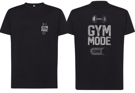 GYM MODE ON NA SIŁOWNIE KOSZULKA BAWEŁNIANA Z NADRUKIEM T-SHIRT MĘSKA