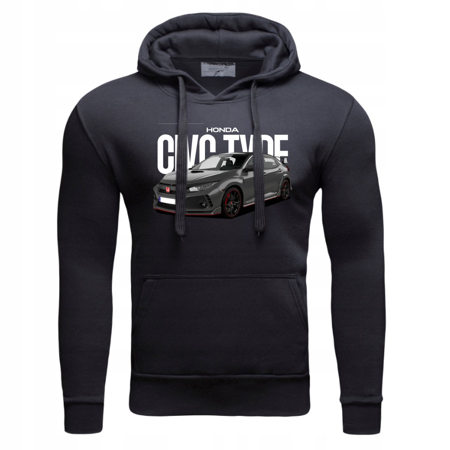 HONDA CIVIC TYPE NA PREZENT Męska Bluza Dresowa z kapturem z Nadrukiem