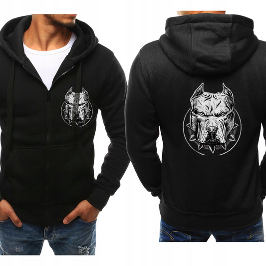 BUZIA PSA PITBULLA WHITE BLUZA Z KAPTUREM SPORTOWA Z NADRUKIEM Z TYŁU