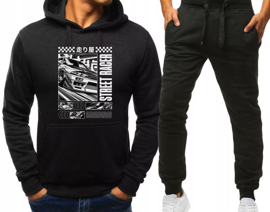STREET RACER SPORT MESKI KOMPLET DRESOWY BLUZA Z KAPTUREM+SPODNIE