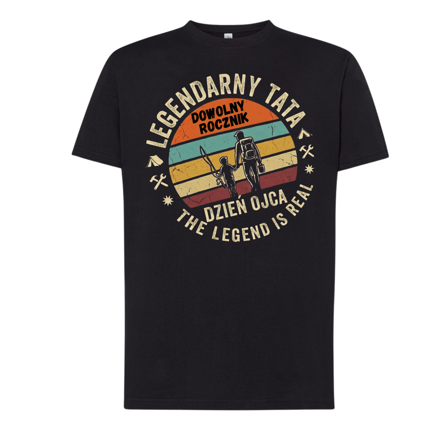 KOSZULKA PREMIUM "LEGENDARNY TATA" – STYL RETRO VINTAGE DLA TATY NA DZIEŃ TATY