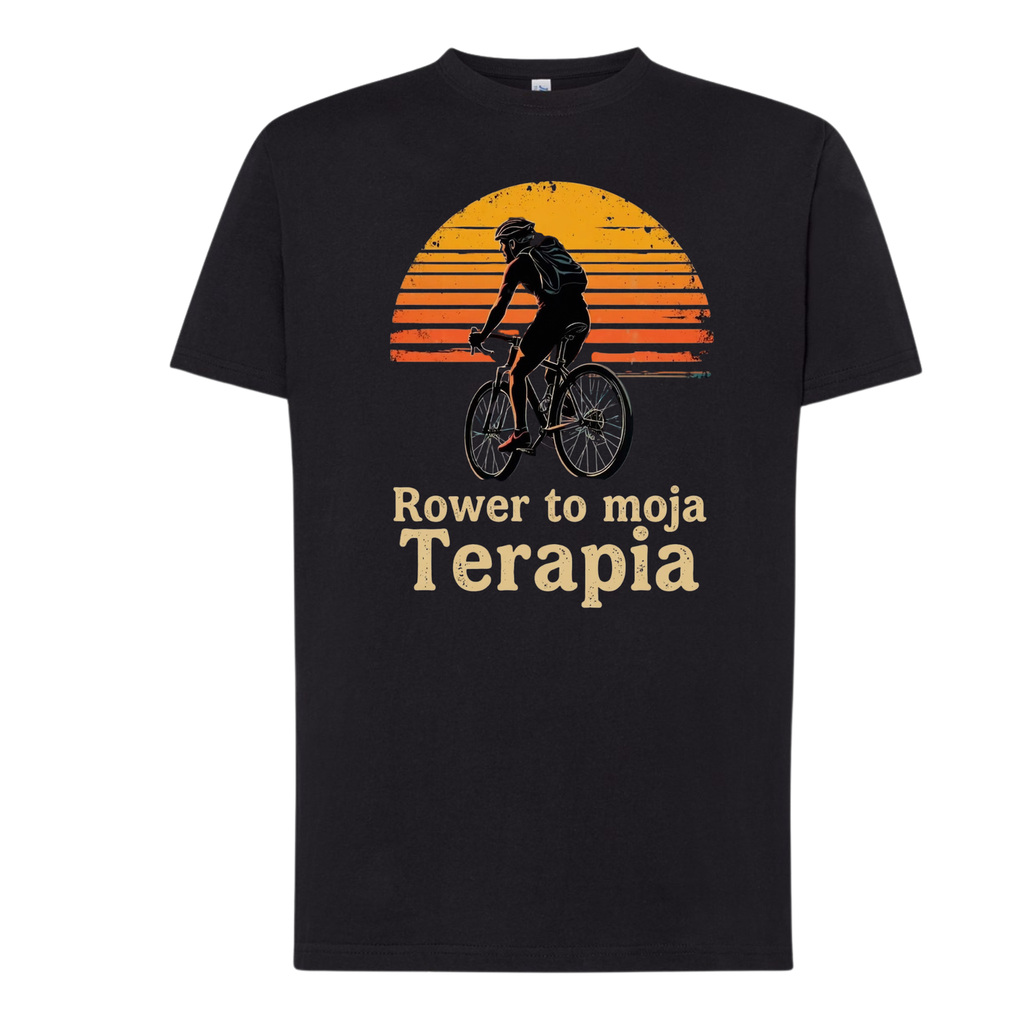 Koszulka "Rower to moja Terapia" – Poczuj Wolność na Dwóch Kółkach Koszulka Z Rowerem
