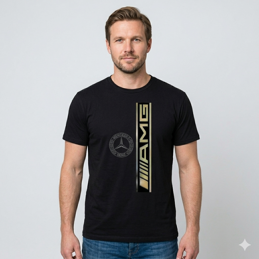 Motoryzacyjna Koszulka T-shirt męska z nadrukiem Mercedes AMG 100% Bawełna Rozmiary