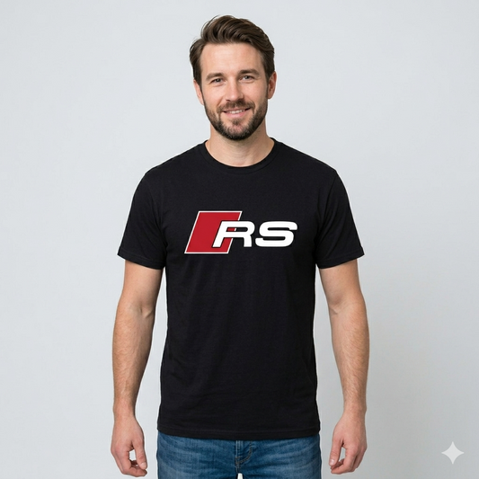 Motoryzacyjna Koszulka T-shirt męska z nadrukiem RS 100% Bawełna Rozmiary