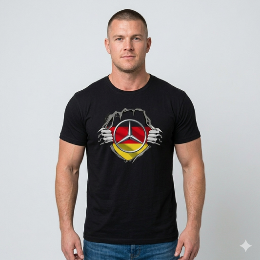 Motoryzacyjna Koszulka T-shirt męska z nadrukiem Mercedes BENZ 100% Bawełna Rozmiary (Kopia) (Kopia)