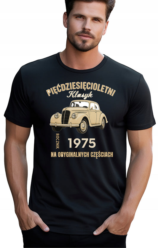 50 LATEK URODZINY KLASYK T-SHIRT NA PREZENT 100% BAWEŁNIANA KOLORY