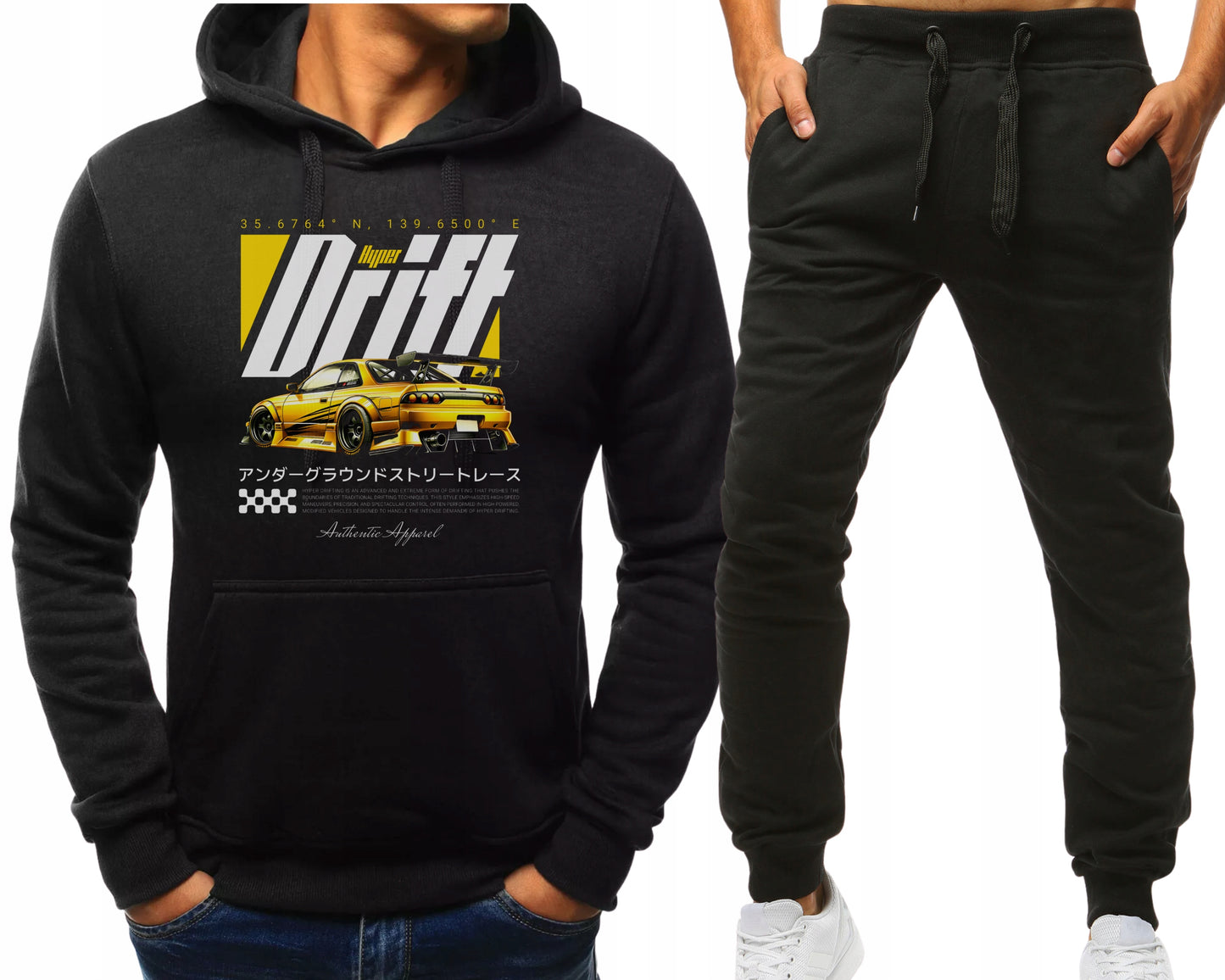 TOKYO DRIFT SPORT MESKI KOMPLET DRESOWY BLUZA Z KAPTUREM+SPODNIE