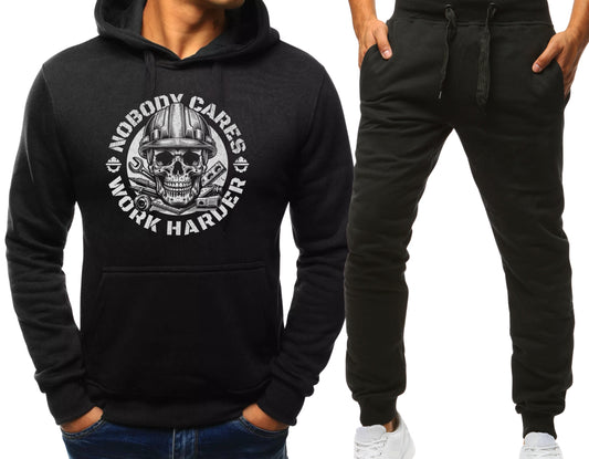 WORK HARDER SPORTOWY MESKI KOMPLET DRESOWY BLUZA Z KAPTUREM+SPODNIE