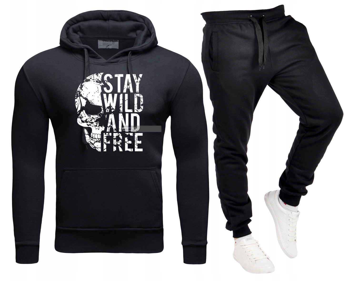 Męski Komplet Dresowy Wild and Free Bluza z kapturem + Spodnie dresowe