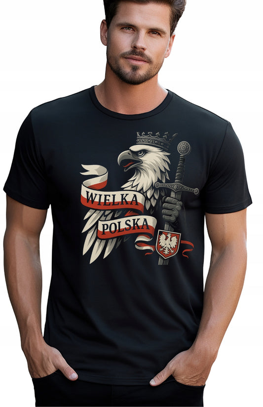PATRIOTYCZNA WIELKA POLSKA KOSZULKA BAWEŁNA Z NADRUKIEM T-SHIRT MĘSKA