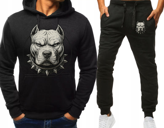 BUZIA PITBULLA POWER MESKI KOMPLET DRESOWY BLUZA Z KAPTUREM+SPODNIE