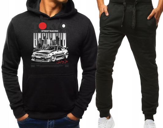 TOKYO RACING SPORTOWY MESKI KOMPLET DRESOWY BLUZA Z KAPTUREM+SPODNIE