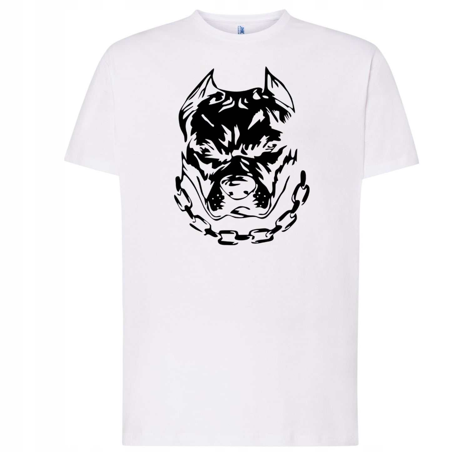 4HIM TWARZ PITBULL CHAIN BAWEŁNIANA KOSZULKA Z NADRUKIEM T-SHIRT MĘSKA