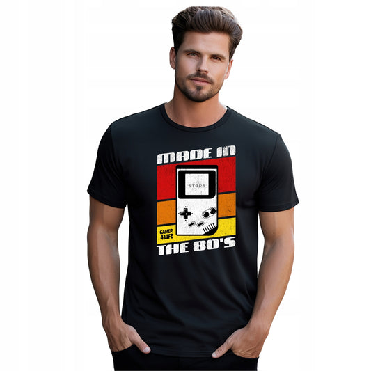 GAMINGOWA KOSZULKA NA PREZENT MĘSKA GAMEBOY 80 LATA RETRO DLA GRACZA