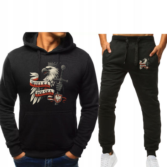WIELKA POLSKA DRES MESKI KOMPLET DRESOWY BLUZA Z KAPTUREM+SPODNIE